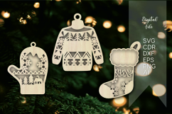 christmas mitten svg, christmas sweater svg, christmas sock Product Image 1