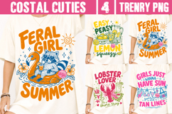 Coastal Cuties Summer PNG, Beach Easy Peasy Sublimation Product Image 1