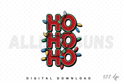 Ho Ho Ho Christmas PNG, Christmas Holiday Sublimation PNG Product Image 1