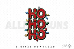 Ho Ho Ho Christmas PNG, Christmas Holiday Sublimation PNG Product Image 1