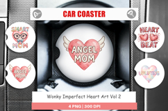 Imperfect Heart Car Coaster Product Image 1