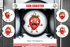 Car Coaster Panic Strawberry Product Image 1