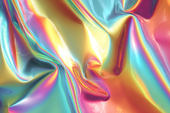 A shiny, iridescent fabric-like texture and folds Product Image 1