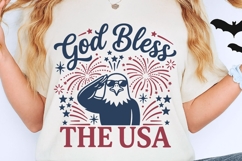 God Bless The Usa Svg, USA Eagle Svg, Fourth Of July Svg. Product Image 2