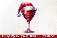 Christmas Wine Cup Sublimation Clipart Product Image 1