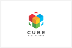 Colorful Cube Logo Design Vector Template Product Image 1