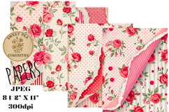 Valentines, Shabby Chic, Papers, Junk Journal Product Image 1