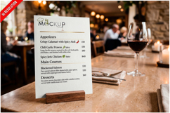 Restaurant Menu Card Table Product Image 1