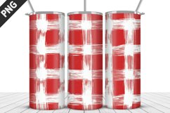 Red Plaid Tumbler Design | Valentine&#039;s Day Tumbler Wrap Product Image 2