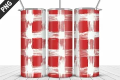 Red Plaid Tumbler Design | Valentine's Day Tumbler Wrap Product Image 2