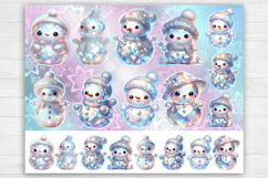 Christmas. Print &amp; Cut Stickers PNG / Christmas Snowman Product Image 2