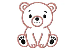 Cute Teddy Bear Embroidery Design Product Image 2