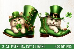 Cat Shoes for St Patricks Day Clipart Product Image 1