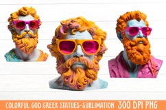 Colorful God Greek Statues Sublimation, Watercolor Clipart Product Image 1