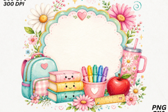 Cute Back to School Frame SVG Product Image 2