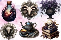 Halloween Witch Sublimation Clipart Bundle, Halloween Product Image 2