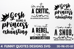 Funny Quotes Designs SVG Product Image 1