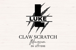 Claw Scratch Monogram SVG Alphabet - A to Z Split Letter Product Image 1