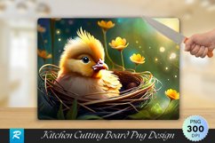 Cute Little Chicken Cutting Board Sublimation Design Product Image 1