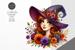 Halloween clipart, Witch clipart, Autumn clipart Product Image 1