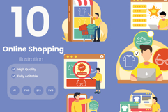 Online Shopping Illustration Pack Product Image 1