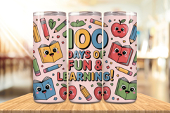 100 Days Of School Tumbler wrap, Teacher Day 20oz Tumbler Product Image 1