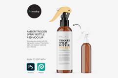 Amber Trigger Spray Bottle - PSD Mockup Product Image 1