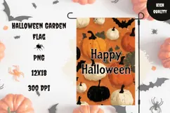 Fall Pumpkins Garden Flag, Happy Halloween Garden Flag Product Image 1
