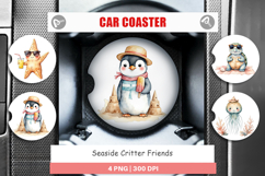 Car Coaster Seaside Critter Friends Product Image 1