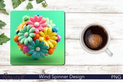 Square Coaster | 3D Flowers | Floral Design Product Image 1