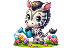 Cute Zebra Clipart - PNG File Product Image 2