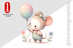 Cute Mouse Clipart - PNG File Product Image 1