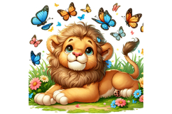 Cute Lion Clipart - PNG File Product Image 2