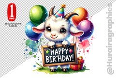 Cute Goat Clipart - PNG File Product Image 1