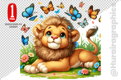 Cute Lion Clipart - PNG File Product Image 1