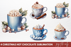 Christmas hot chocolate sublimation PNG Product Image 1
