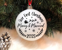 2025, Christmas Ornament SVG, Arabesque, Merry &amp; Married Product Image 2