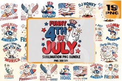 Funny 4th of July Goose PNG Bundle Product Image 1