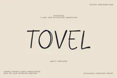 Tovel Delicate Hand Drawn Sans Font Product Image 1