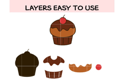Chocolate Clipart Design Bundle | Candy Cupcake Truffle Dess Product Image 2