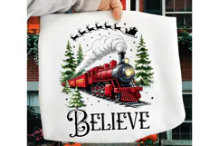 Believe North Pole Train Png, Christmas Png, Believe Png Product Image 2
