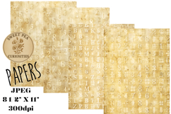 Grunge, Sepia, Numbers, Papers, Junk Journal Product Image 1