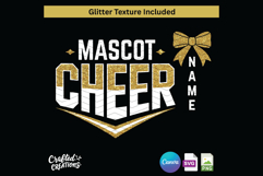 Personalized Cheer SVG PNG: Glitter Mascot, Canva Template Product Image 1