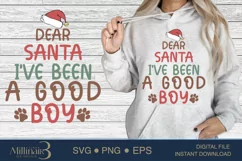 Dear Santa I’ve Been A Good Boy SVG PNG Sublimation |Dog X'm Product Image 1