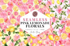 Pink Lemonade Florals Digital Paper Mini Pack Product Image 1