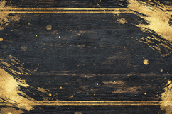 Gold Glitter Frame Dark Wood Texture Elegant Luxury Backgrou Product Image 1