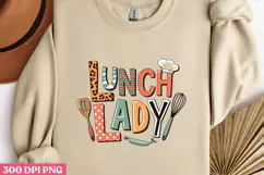 LUNCH LADY PNG, Lunch Lady Sublimation PNG Product Image 2
