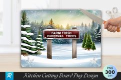 Farm Fresh Christmas Trees Cutting Board PNG Product Image 1