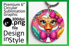 Bright Round Design for Keychains , Goose Product Image 1