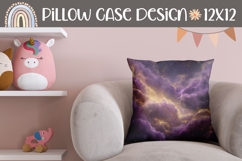 Abstract Pillow PNG, Violet Pillow Design, Glitter Pillow Product Image 1